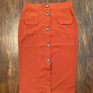 Burnt Orange Pencil Skirt. One by Chapter 1 Brand. It is a size small.